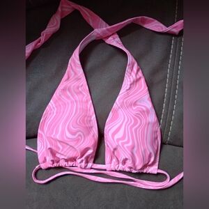 Pink Swirl Bikini Top